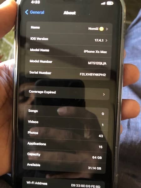 iPhone XSmax for sale 91% battery 1