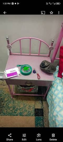 single bed with side table and dressing table for girls room