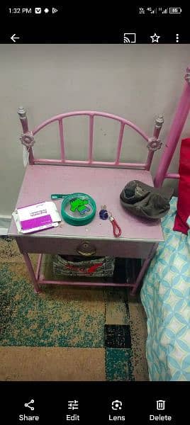 single bed with side table and dressing table for girls room 1