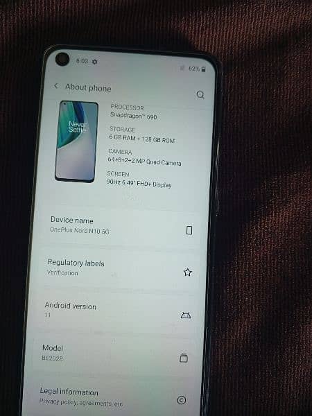 hello I am selling one plus Nord n10 6128gb 2