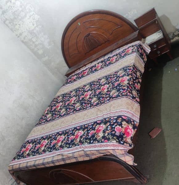 complete double bed without mattress 1