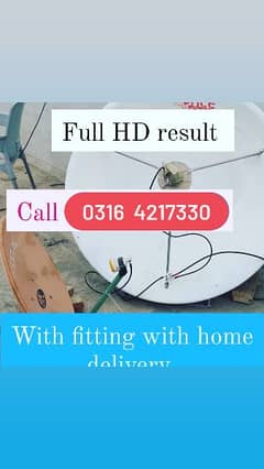 Dish antenna 4k-hd kam rates 1 call 0316 4217330 0