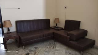 3seater sofa with 2 seater setty. 1 center table and 2 side tables