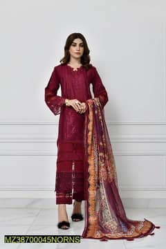 women 3pcs Norans lawn unstitched embroidered