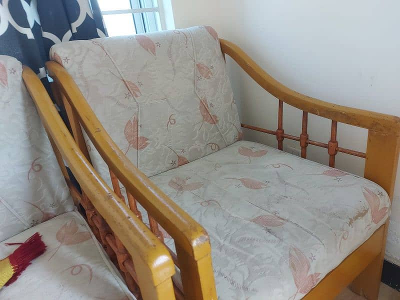 Used pure wooden sofa set 2