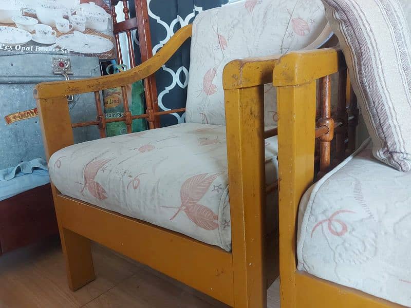 Used pure wooden sofa set 3