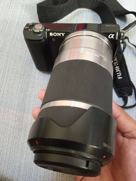 Sony A5000 with 55-210mm silver lens 1