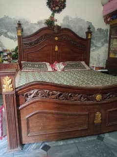 Wooden double bed 0