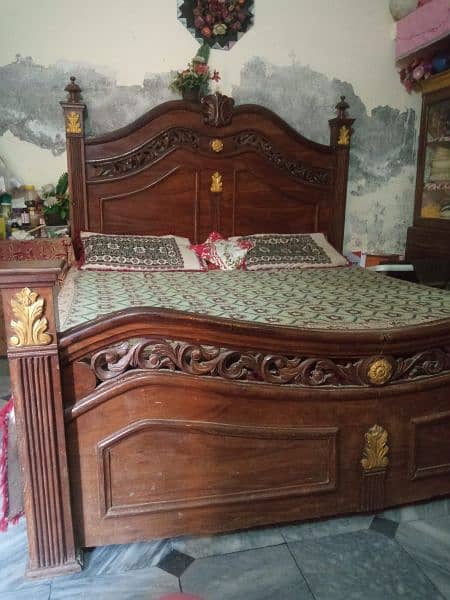 Wooden double bed 1