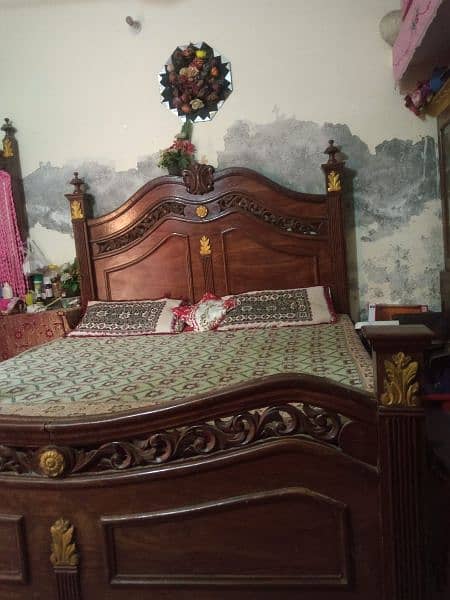 Wooden double bed 2