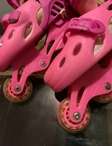 pink adjustable skates 1