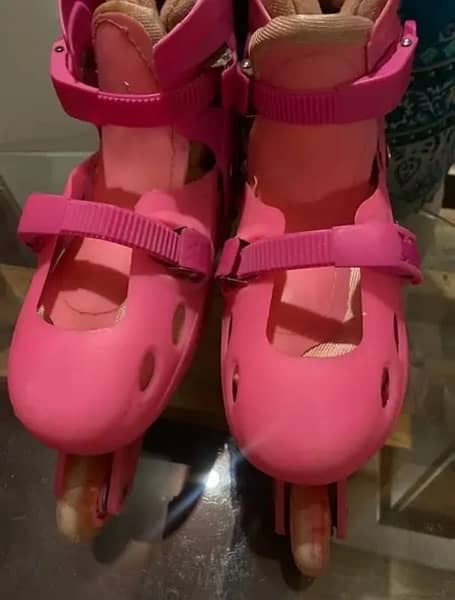 pink adjustable skates 2
