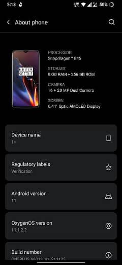 OFFICIAL PTA APPROVED | ONEPLUS 6T | 8GB RAM ,256 GB ROM 0