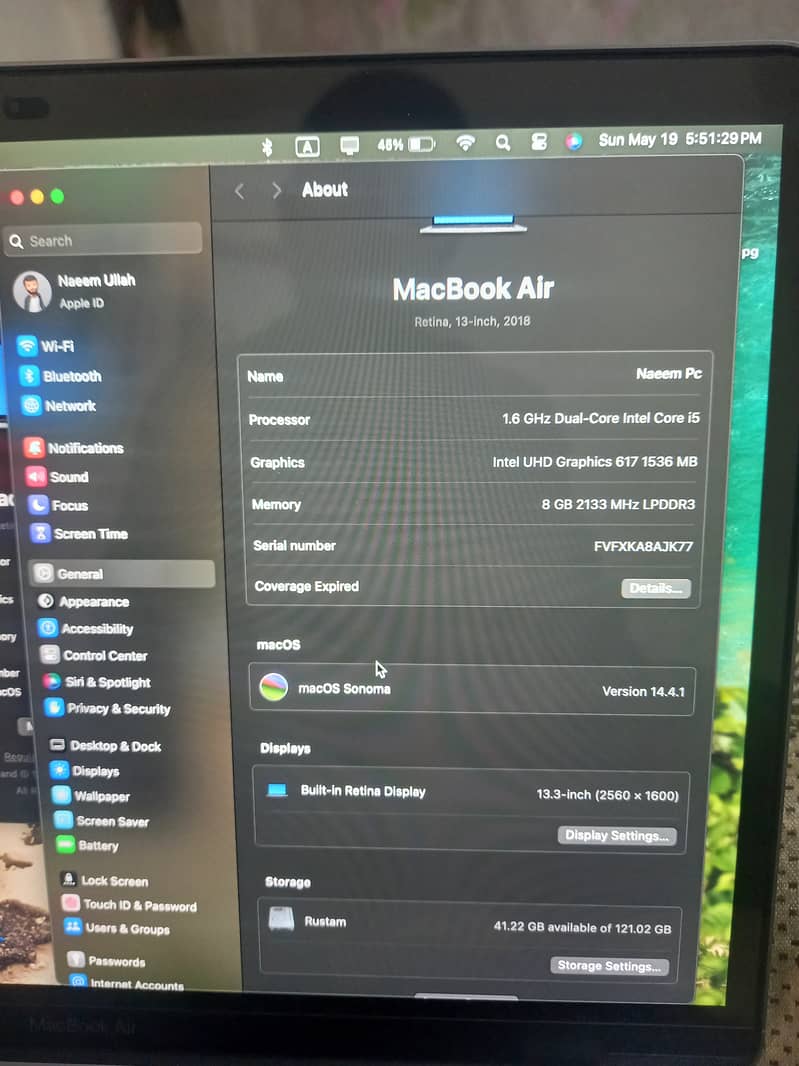 Macbook Air 2018 8GB 128GB 1