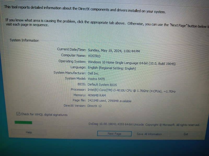 Dell vostro 5470. Intel core i3 4th generation 1.7ghz pro. 4gB 4