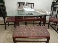 6 seater wooden dinning table 0