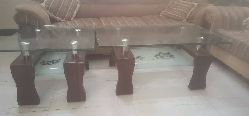 center and side table with 12mm glass 0