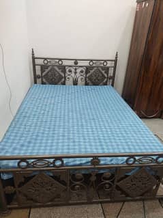 iron bed and wood dressing table and other items for sale