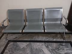 Steel 3 Seater Waiting Chairs