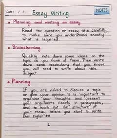 handwritking assignment work