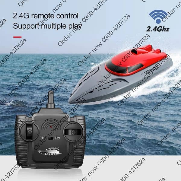 Rc Boat 2.4G High Speed 20km/h Remote Control Speed Boat Recharg 0