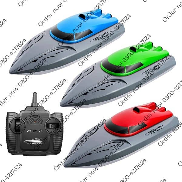 Rc Boat 2.4G High Speed 20km/h Remote Control Speed Boat Recharg 1