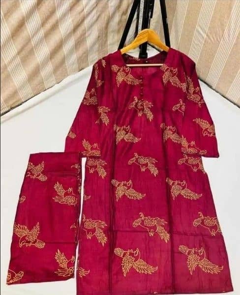 Product Name*: 2 Pcs Women's Stitched Linen Printed Suit 2
