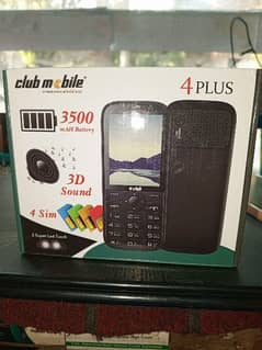 club mobile 4 plus pin packed with 4 sims inserted