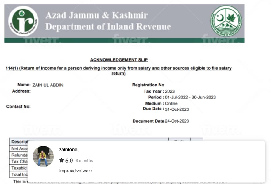 Income Tax Return FBR / Active Taxpayer / Registration with FBR 2