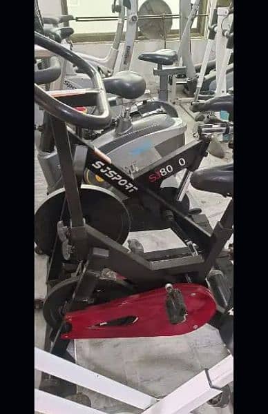 magnetic upright exercise cycle elliptical Cross trainer spin bike 2