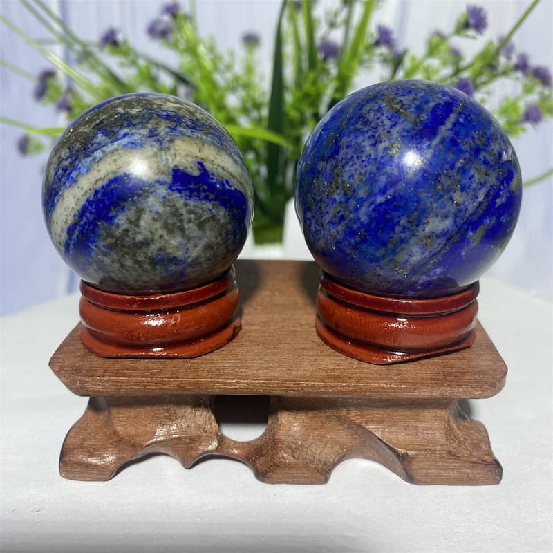 Lapis Lazuli Crystal Ball: Reiki Chakra Massage Stone 5