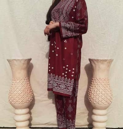 2 piece lined printed shirt and trouser for girls