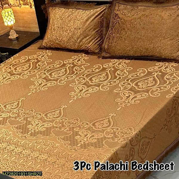 3 Pcs palachi Embossed Double bed sheets many design available 2