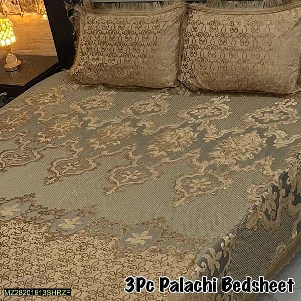 3 Pcs palachi Embossed Double bed sheets many design available 4