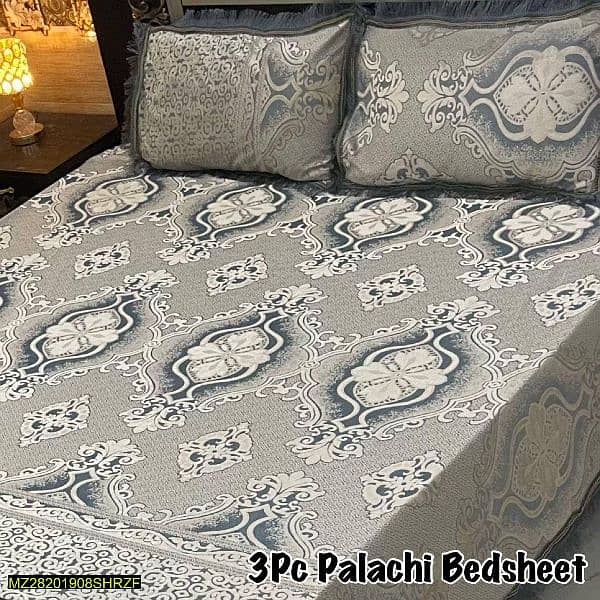 3 Pcs palachi Embossed Double bed sheets many design available 5