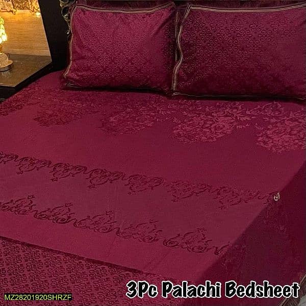 3 Pcs palachi Embossed Double bed sheets many design available 6