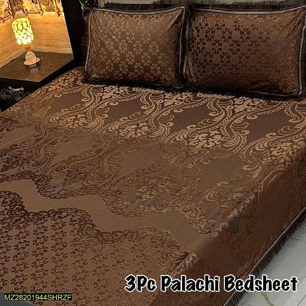 3 Pcs palachi Embossed Double bed sheets many design available 8