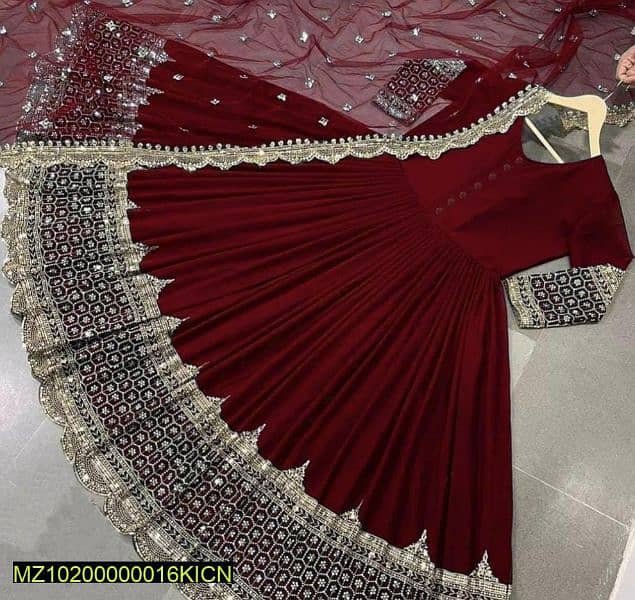 3 Pcs Women's Stitched Shamoz Silk Embroidered Suit Fo 2