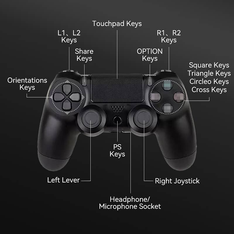 3 Wireless PS4 Controller: Vibration Feedback, Perfect for Gamers. 4