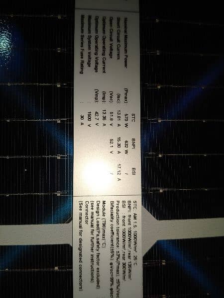 Candian Solar panal Ntype bificial topcon 570w 3