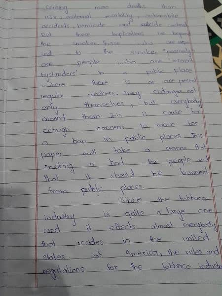 hand writing assignment work 4