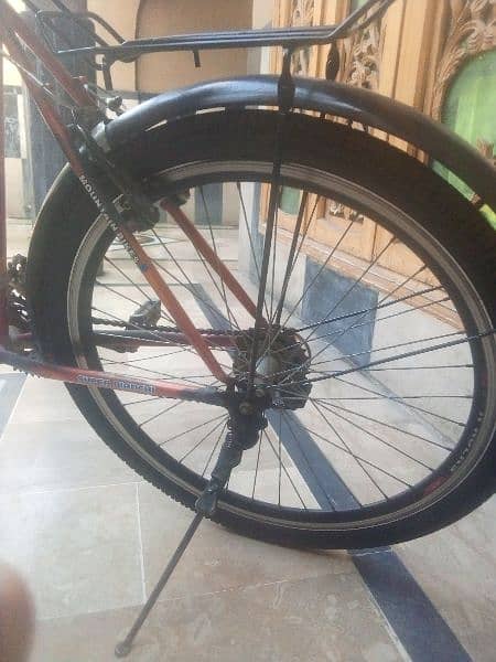 Red and black color new tires and tube break working full size 7
