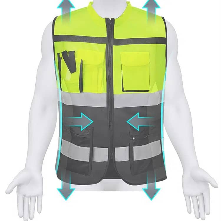 Road Worker Mesh Labour Safety Vest with reflector shin excellent 2