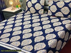 3 PCs crystal cotton printed double bedsheets 0