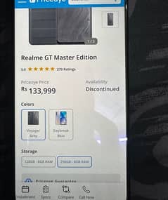 realme gt master edition 16gb 256 gb 5G special edition 10/10  box PTA