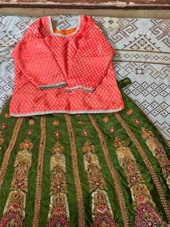 lehenga choli bridal mehendi wear for sale.
