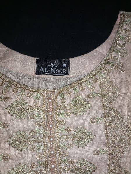 AL-Noor fashionable dress for wedding and party wear 3piece 1