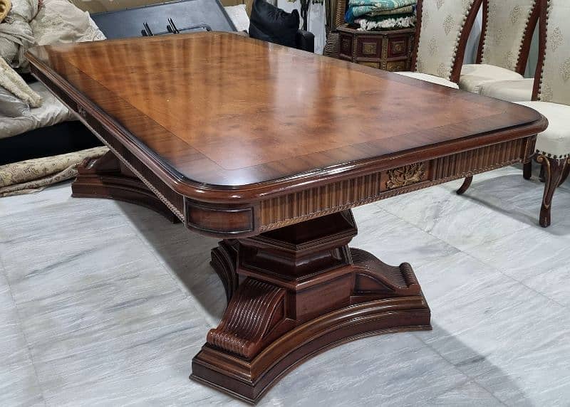 English Heavy Large Royal wooden Dining Table 1