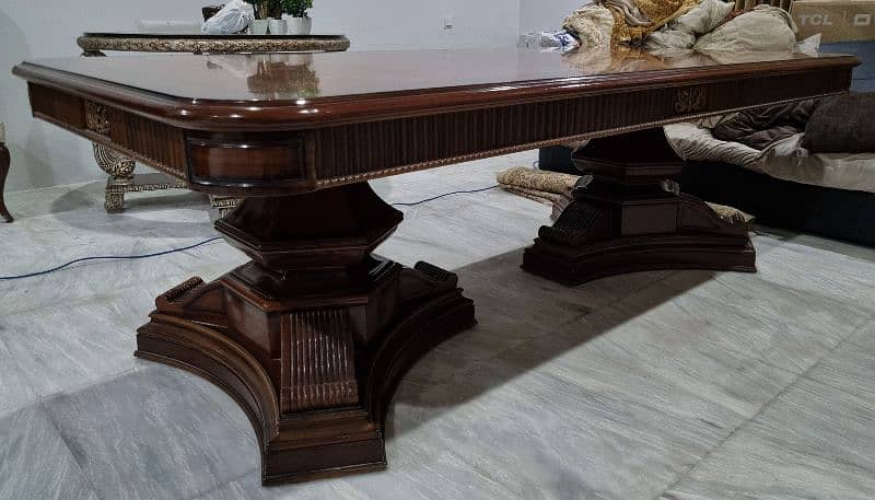 English Heavy Large Royal wooden Dining Table 2