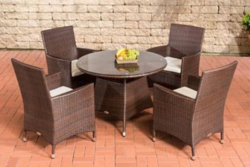 Rattan outdoor dining, caffe, restutran chairs set 4